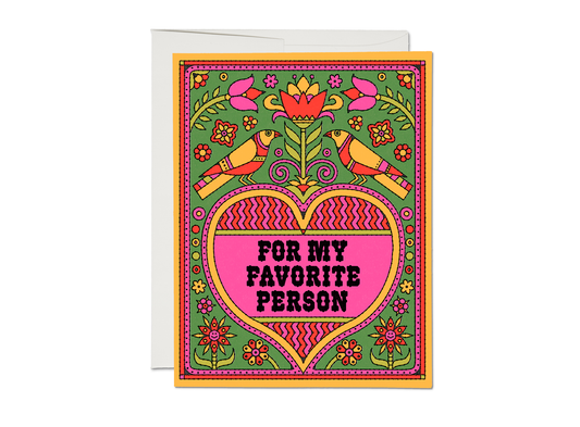 Red Cap Cards - Favorite Person love greeting card