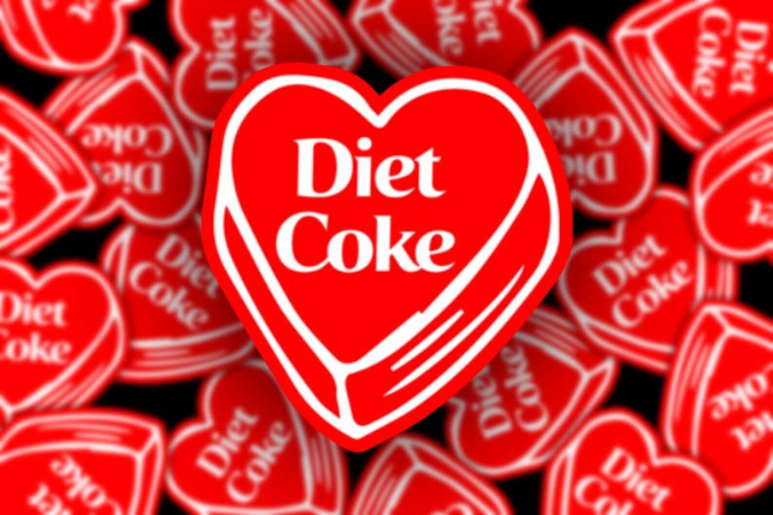 Sticker Babe - Diet Coke Sticker - Conversation Heart Valentines Day