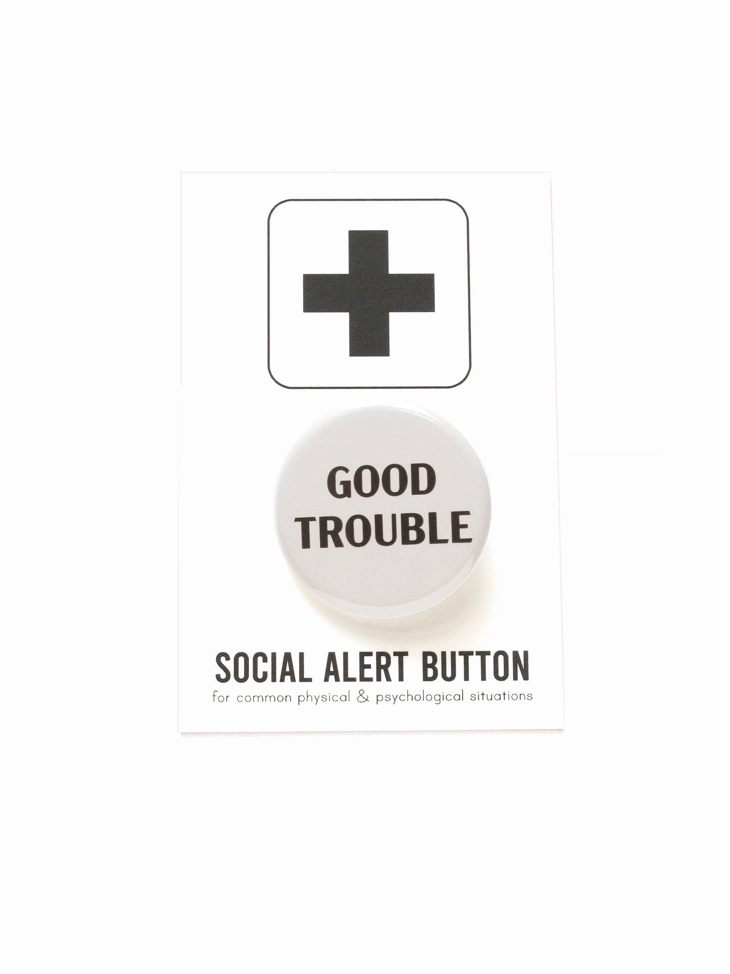 WORD FOR WORD Factory - GOOD TROUBLE John Lewis commemorative pinback button
