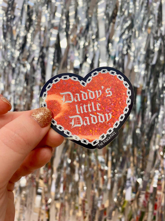 The Peach Fuzz - Daddy's Little Daddy Glitter Sticker