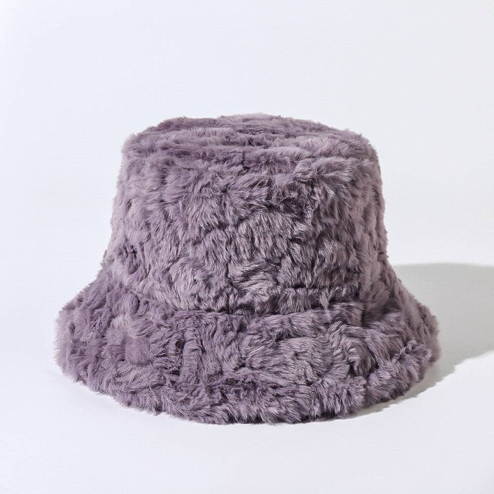 Solar Eclipse - Fluffy Vegan Faux Fur Bucket Hat