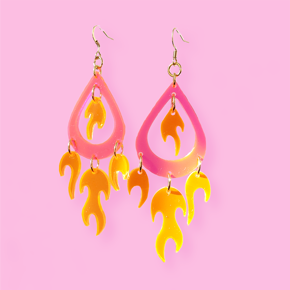 Cookie Smut - Dragon Flame earrings