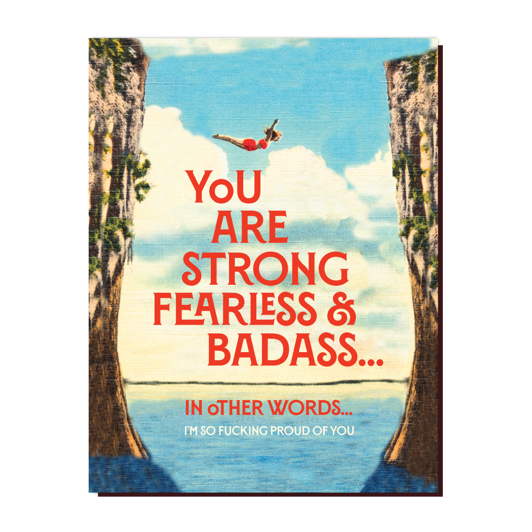 Fearless & Badass Greeting Card