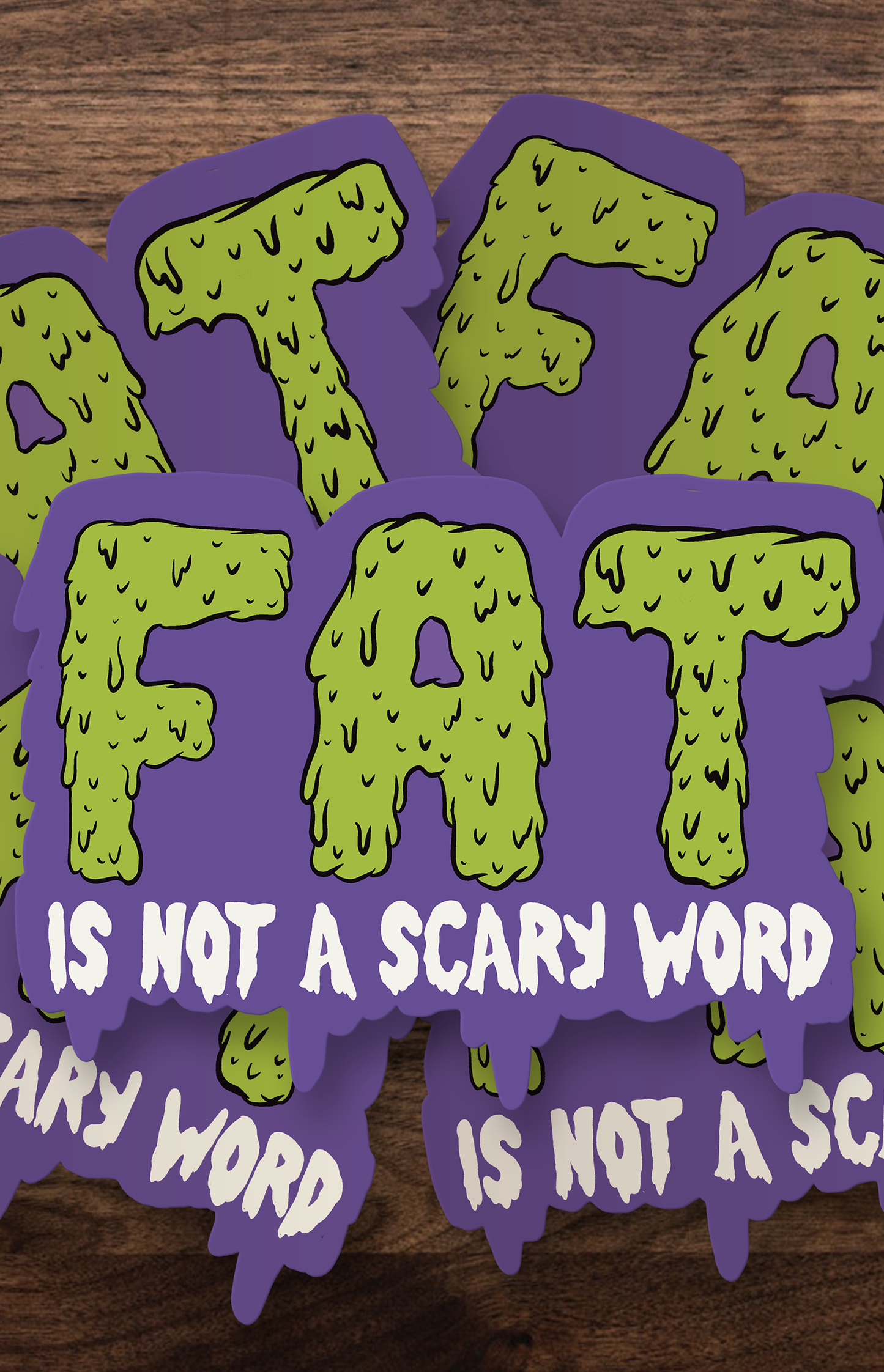 Chiaralascura - Fat is not a scary word - sticker