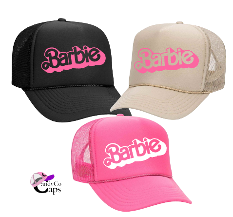 The Candy Collections - Retro Barbie logo hat Trucker cap coastal