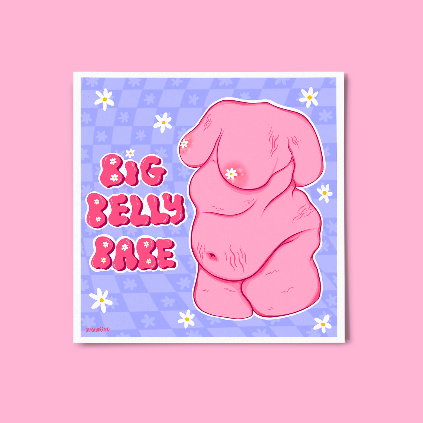 Meg Garrod Art - Big Belly Babe Print