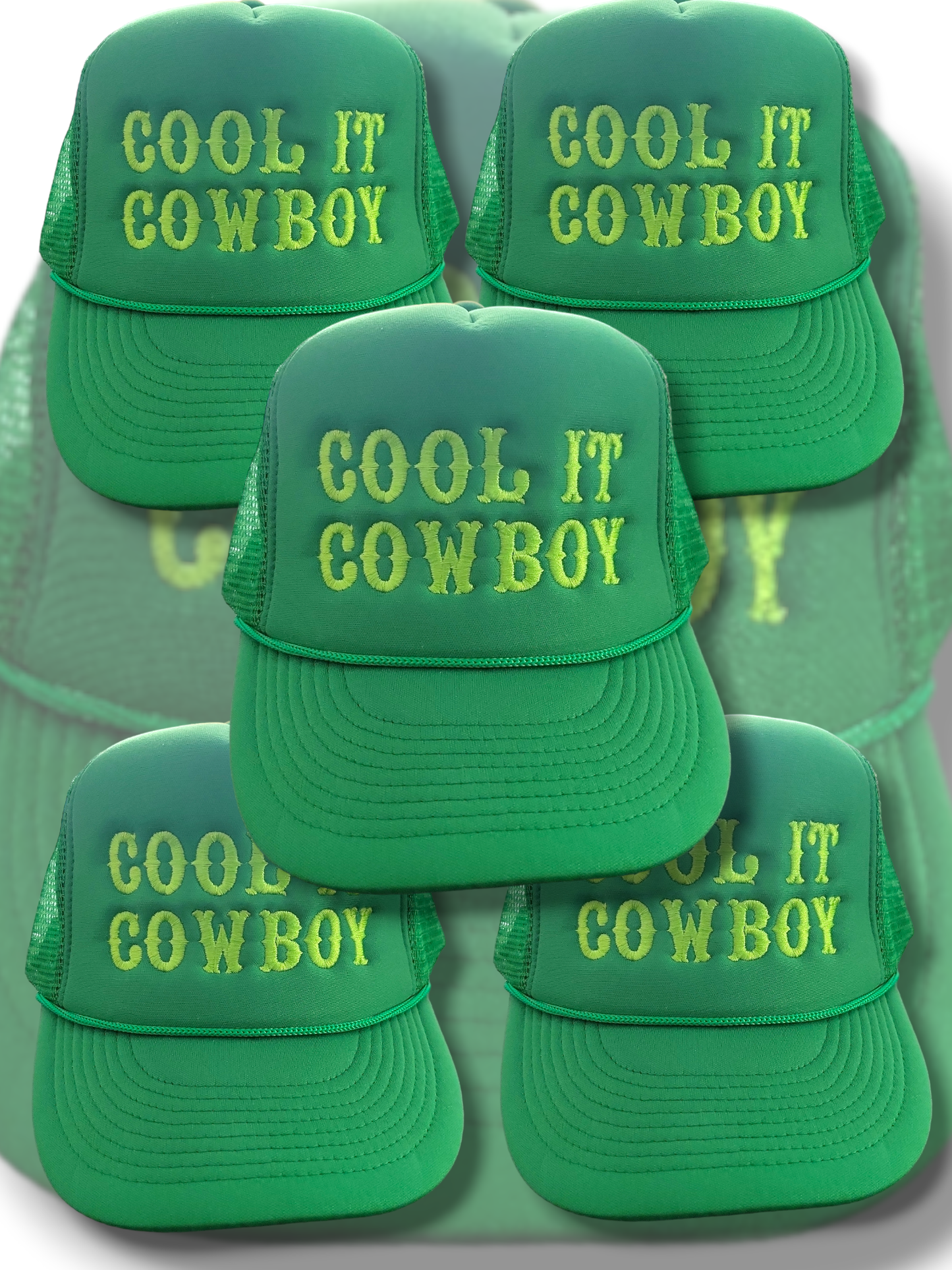 The Candy Collections - Cool it cowboy embroidered Cowgirl summer hat Trucker cap