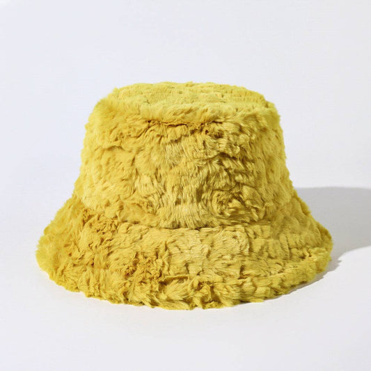 Solar Eclipse - Fluffy Vegan Faux Fur Bucket Hat