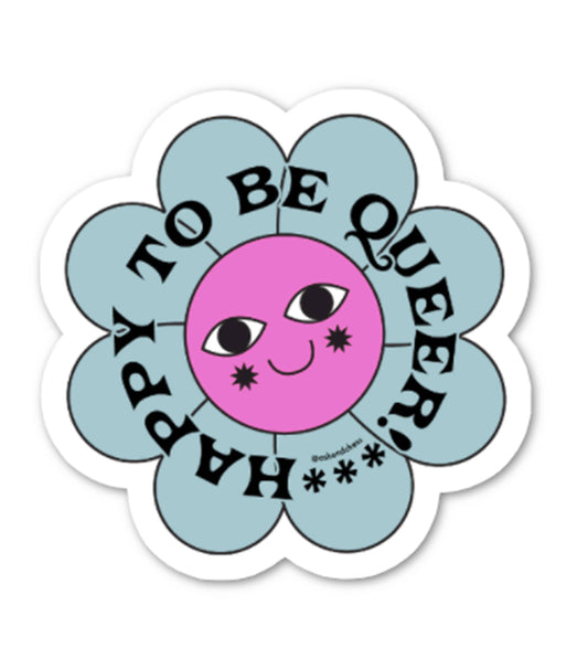 Ash + Chess - Sticker - Happy To Be Queer