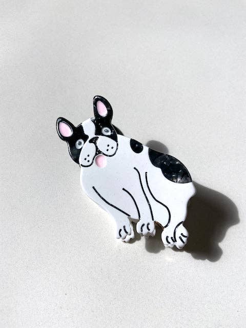 Solar Eclipse - Hand-painted Dog Breed Hair Claw Clip | Eco-Friendly Acetate