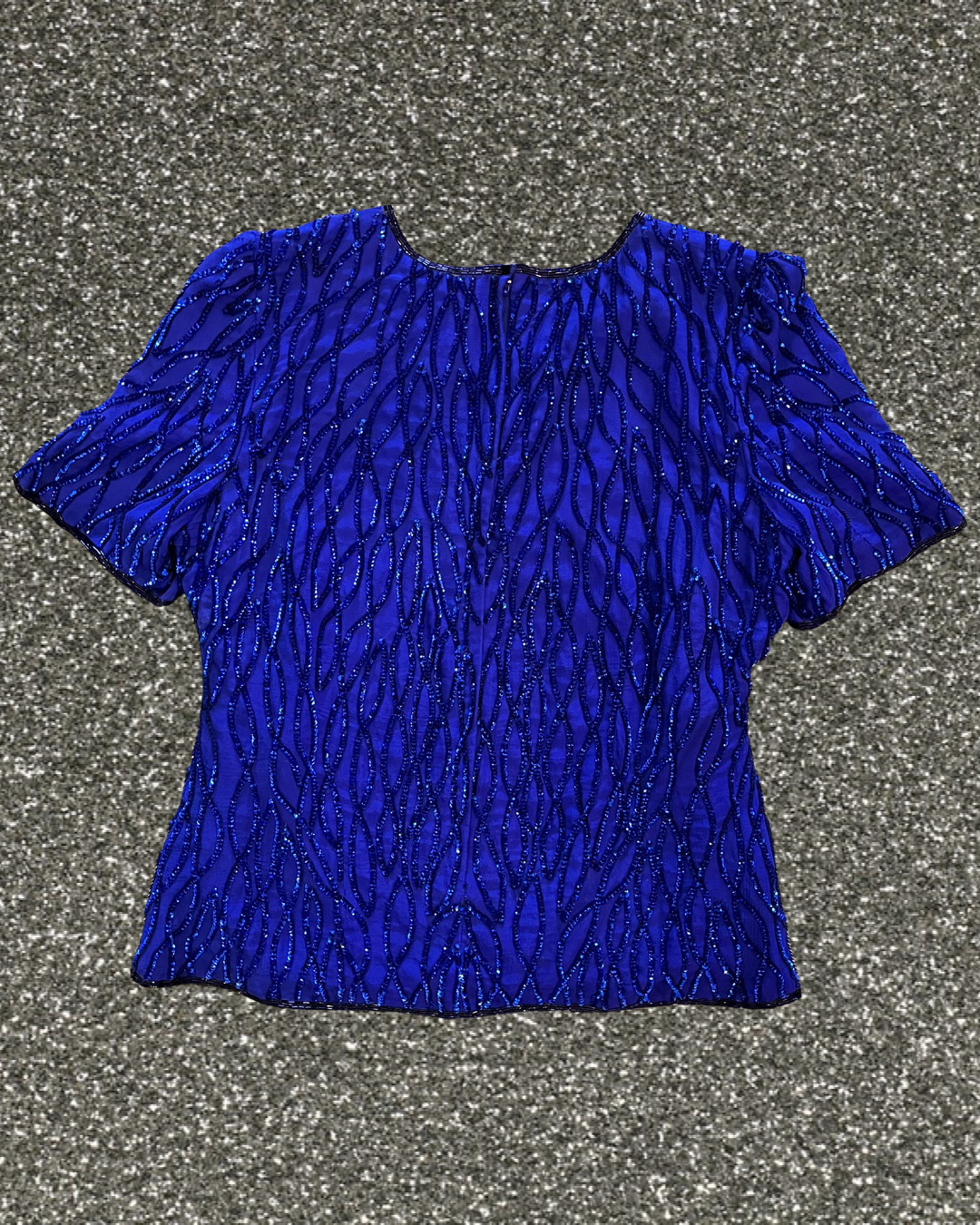 Cobalt Blue Silk & Sequin Set