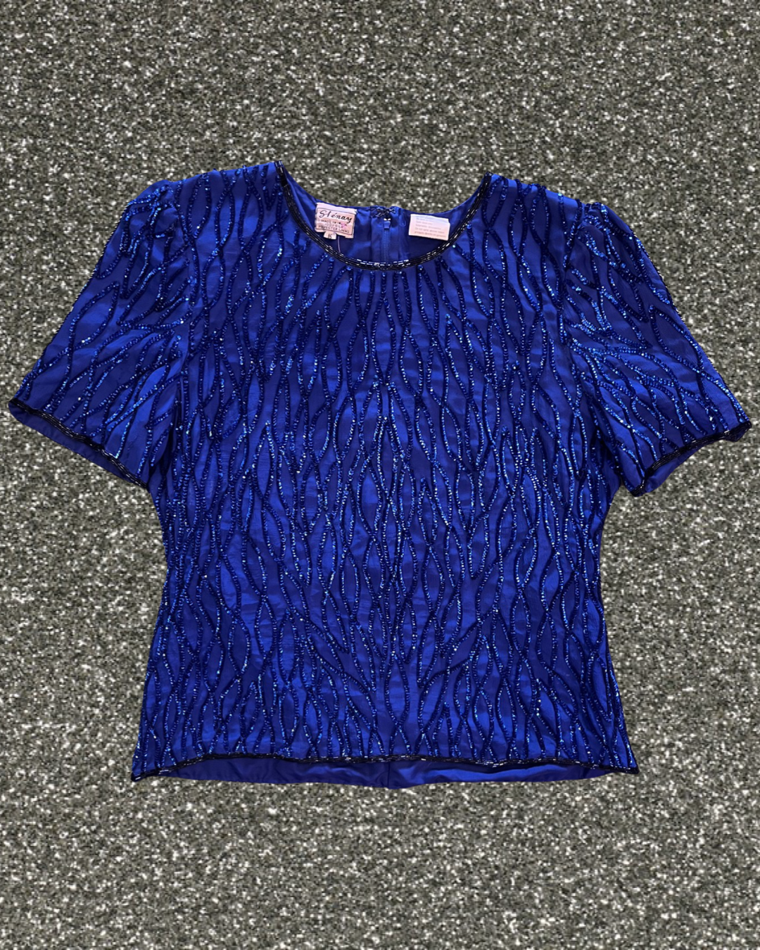 Cobalt Blue Silk & Sequin Set