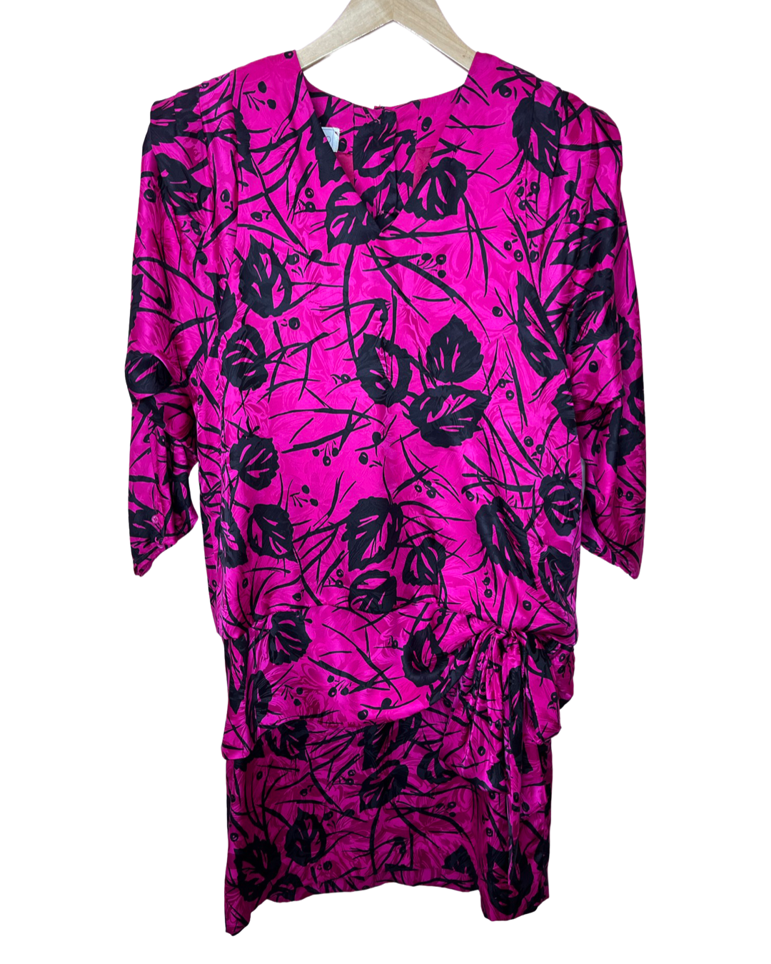 Pink And Black Silk Dress size 14