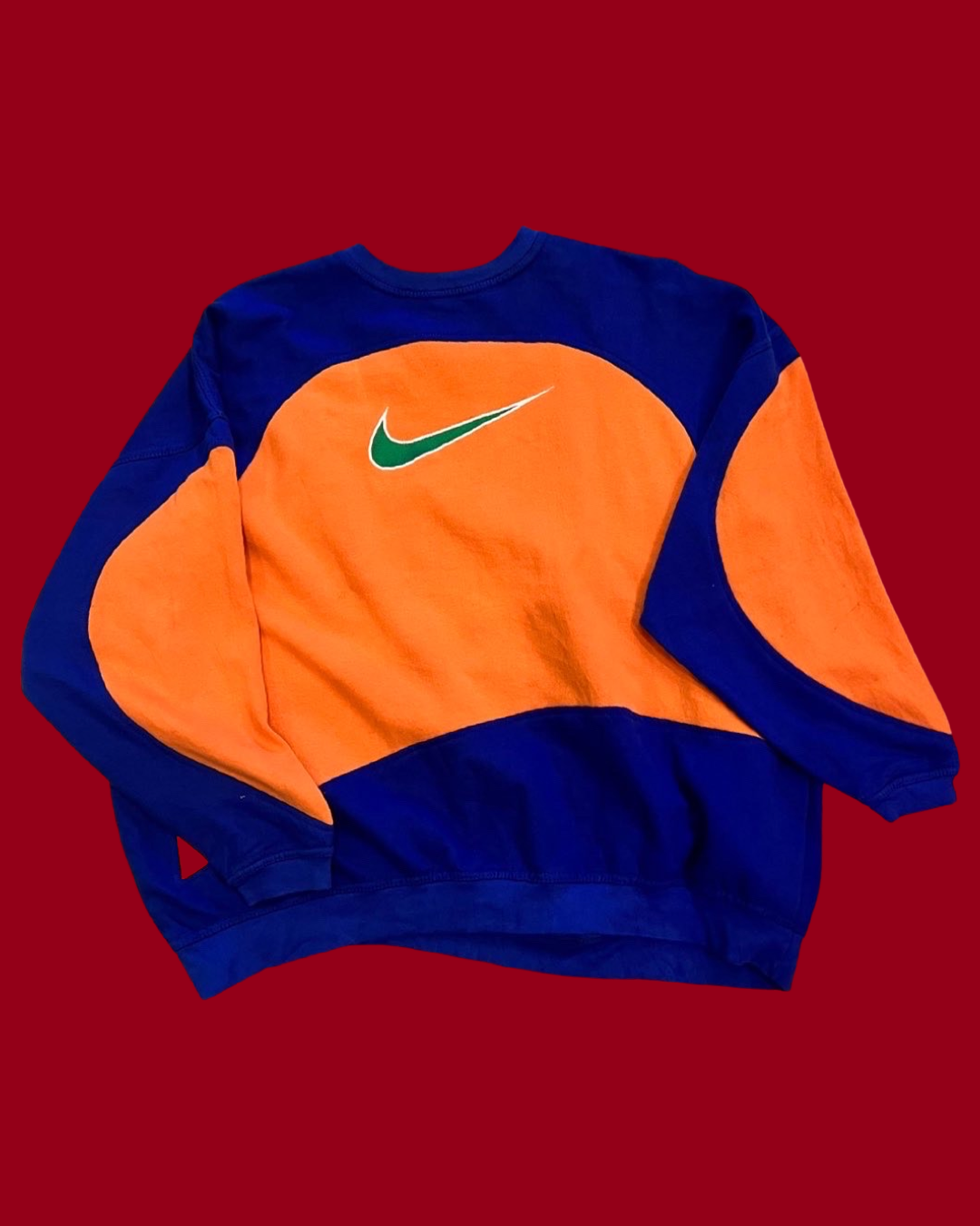 Orange & Blue Nike Swoop Crewneck