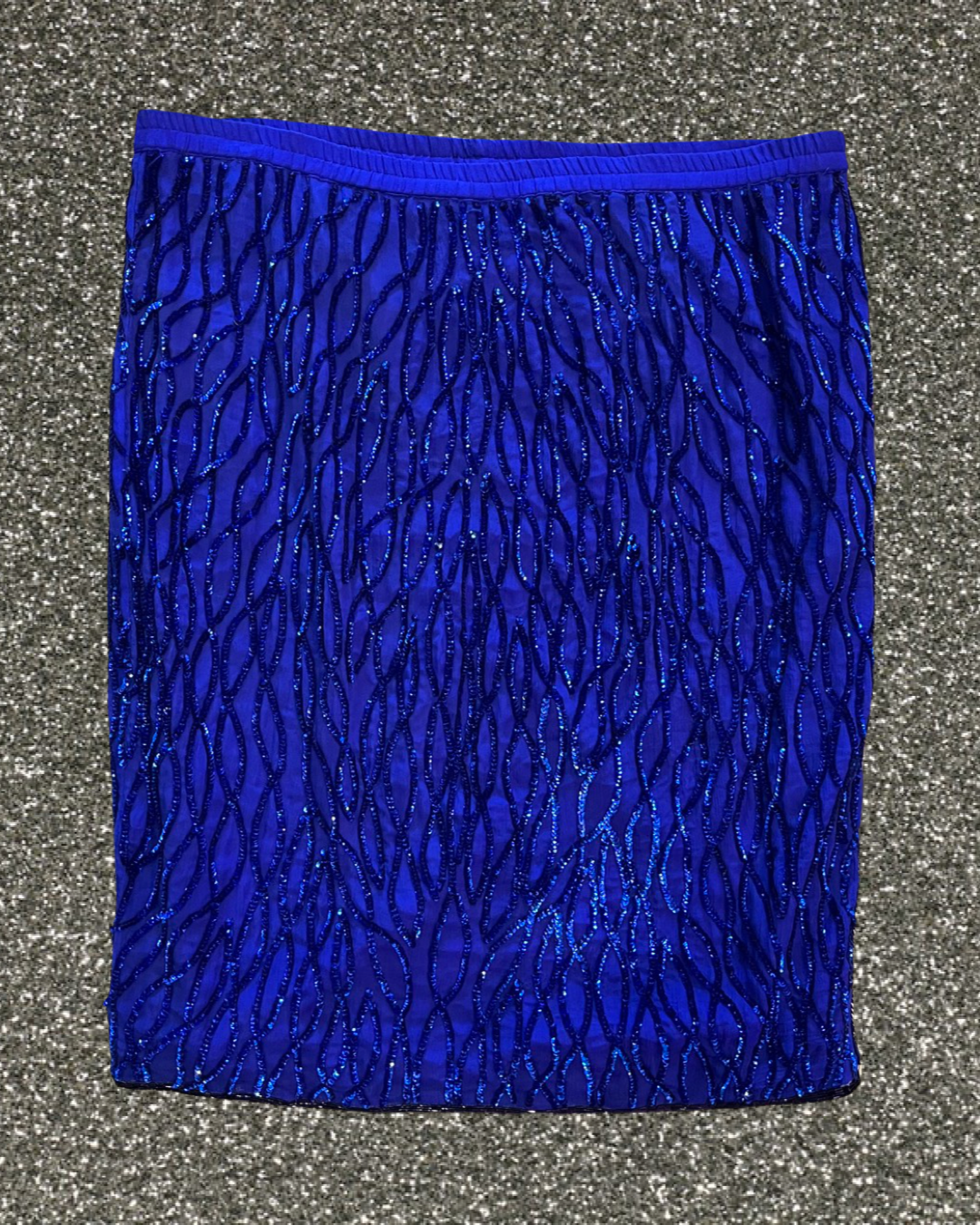 Cobalt Blue Silk & Sequin Set