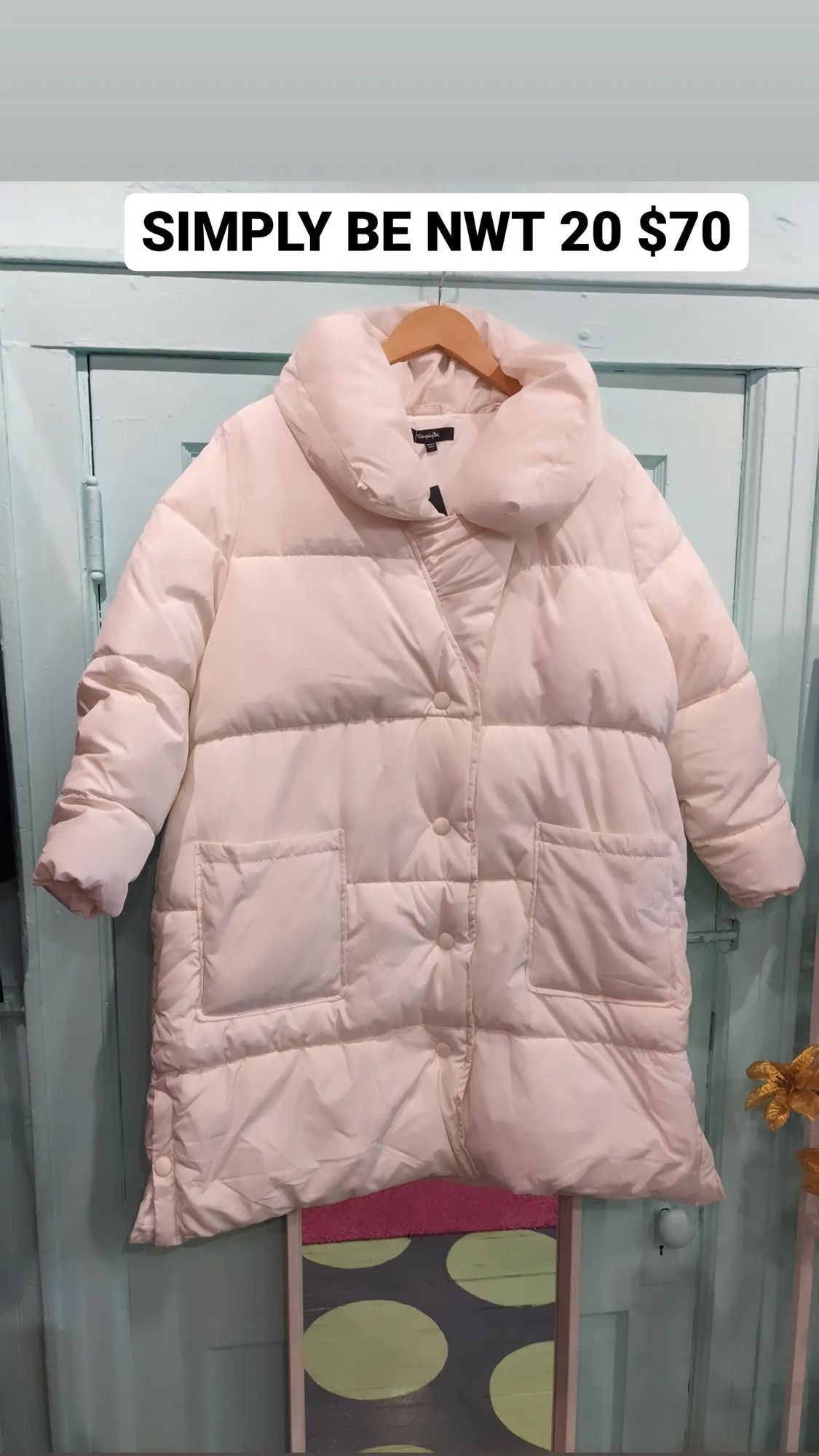 RESALE SIMPLY BE NWT white puffer coat